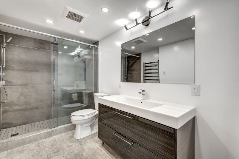 Finished Bathroom with Modern Fixtures